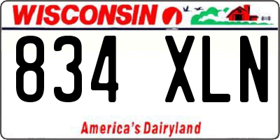 WI license plate 834XLN