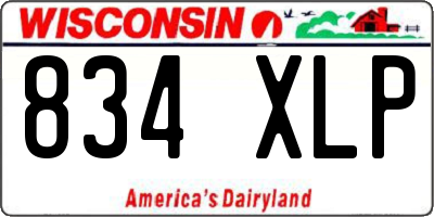 WI license plate 834XLP