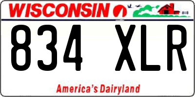 WI license plate 834XLR