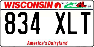 WI license plate 834XLT