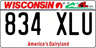 WI license plate 834XLU