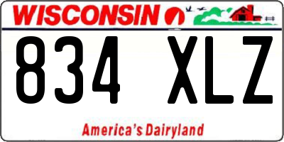 WI license plate 834XLZ