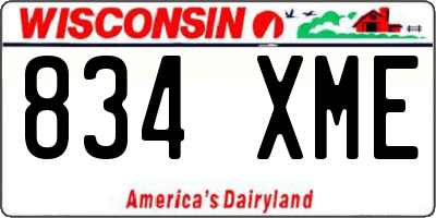 WI license plate 834XME