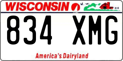 WI license plate 834XMG