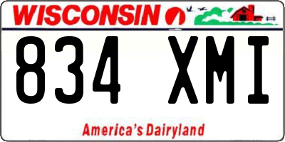 WI license plate 834XMI