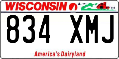 WI license plate 834XMJ