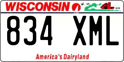 WI license plate 834XML