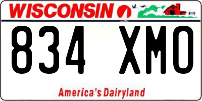 WI license plate 834XMO