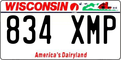 WI license plate 834XMP