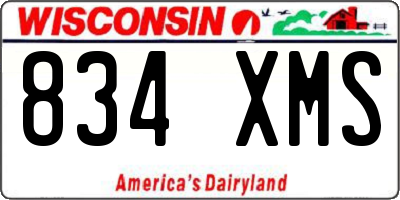 WI license plate 834XMS