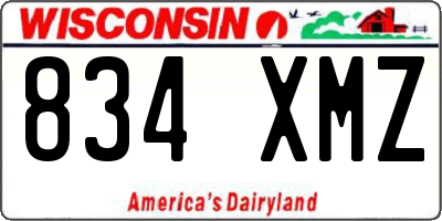 WI license plate 834XMZ