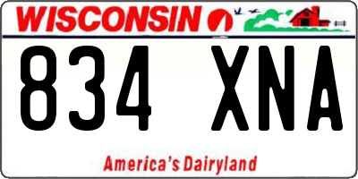 WI license plate 834XNA