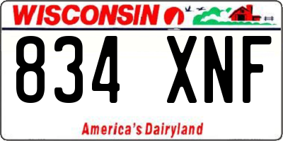 WI license plate 834XNF