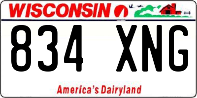 WI license plate 834XNG