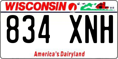 WI license plate 834XNH