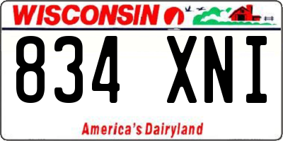 WI license plate 834XNI