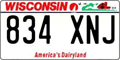 WI license plate 834XNJ
