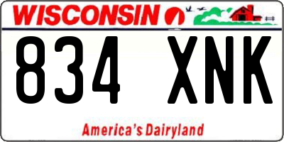WI license plate 834XNK