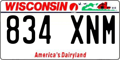 WI license plate 834XNM