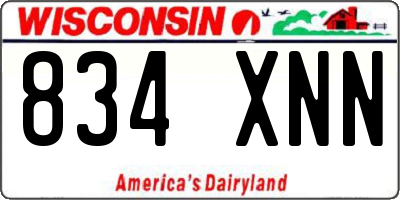 WI license plate 834XNN