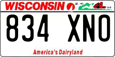 WI license plate 834XNO