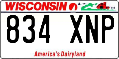 WI license plate 834XNP