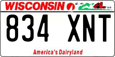 WI license plate 834XNT