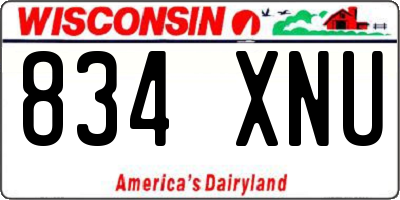 WI license plate 834XNU