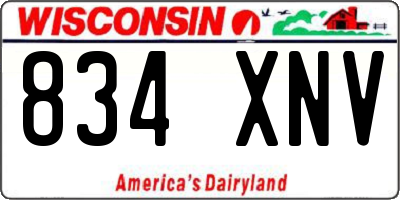 WI license plate 834XNV