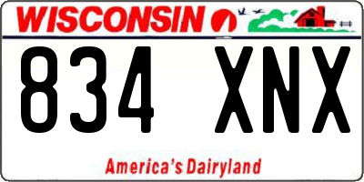 WI license plate 834XNX