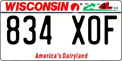 WI license plate 834XOF