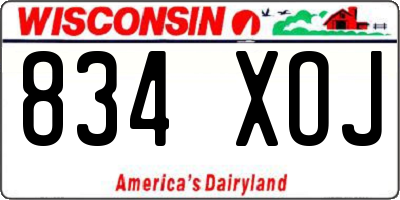 WI license plate 834XOJ