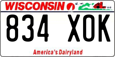 WI license plate 834XOK