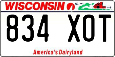 WI license plate 834XOT