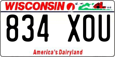 WI license plate 834XOU