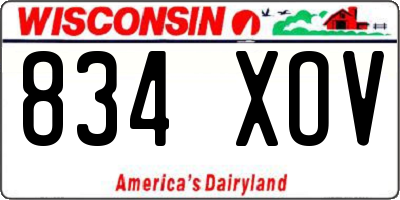 WI license plate 834XOV