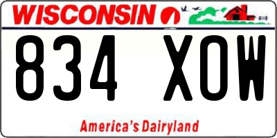 WI license plate 834XOW