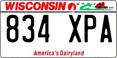 WI license plate 834XPA