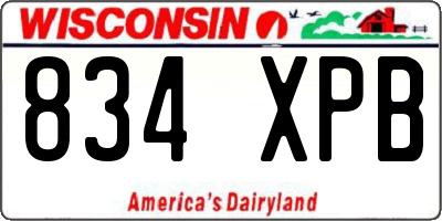 WI license plate 834XPB