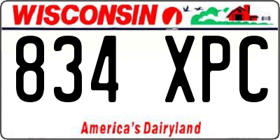 WI license plate 834XPC