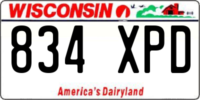 WI license plate 834XPD