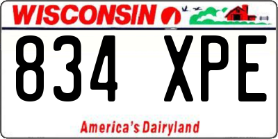 WI license plate 834XPE