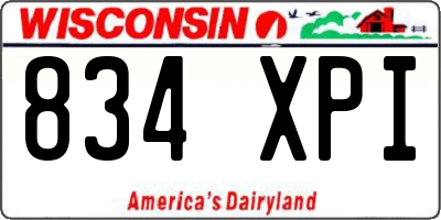 WI license plate 834XPI