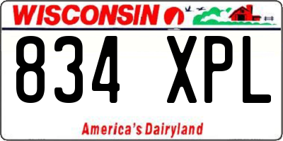 WI license plate 834XPL