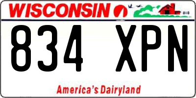 WI license plate 834XPN