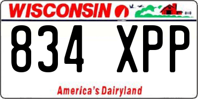 WI license plate 834XPP