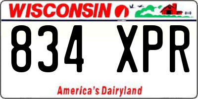 WI license plate 834XPR