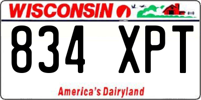 WI license plate 834XPT