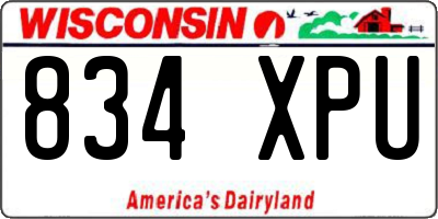 WI license plate 834XPU