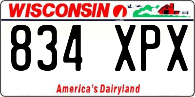WI license plate 834XPX